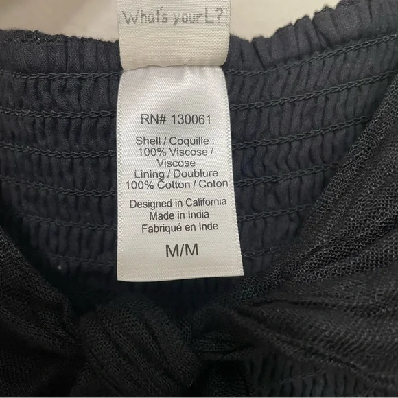 NWT L SPACE Black Morning Star Dress Cover Up Size Medium - Picture 5 of 8